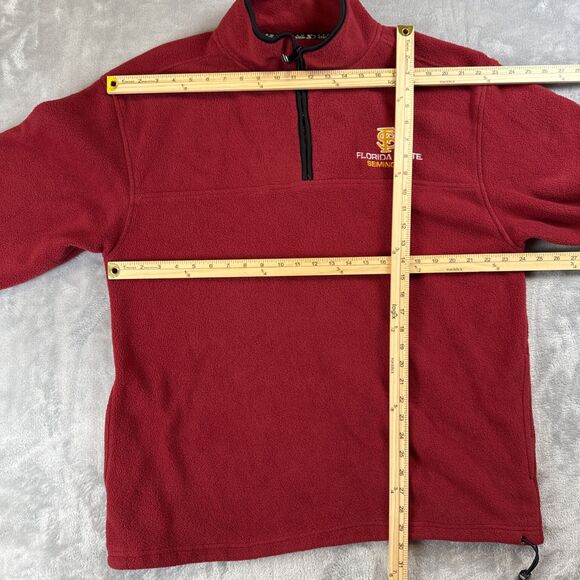 Starter NCAA FSU Seminoles Men’s XL Red Fleece Pullover Mock Neck Sweatshirt - Picture 4 of 9